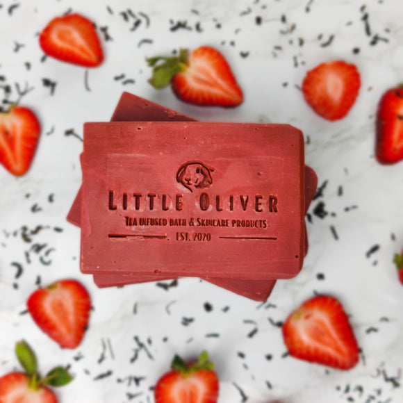 Strawberry Green Tea Infused Soap - Little Oliver Soap Company